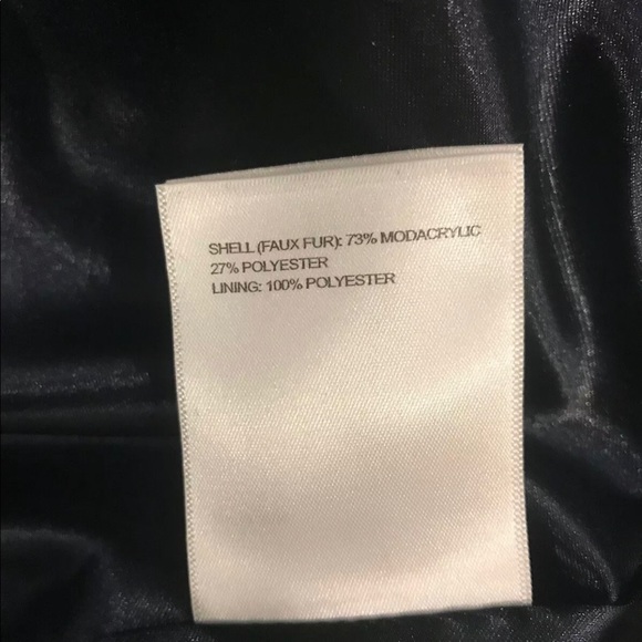 Laundry By Shelli Segal Royal Navy Blue Faux Fur Coat XL - Picture 10 of 10